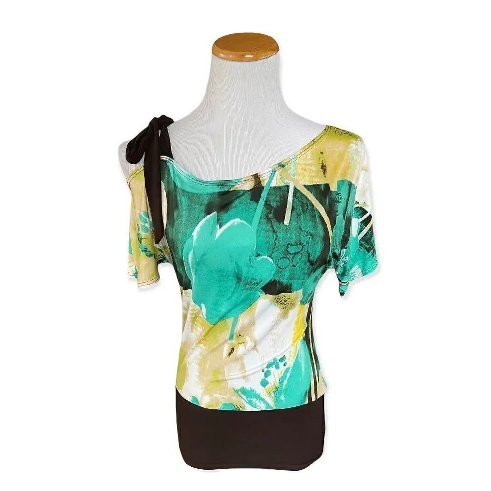 Womens Agaci Cold Shoulder Empire Waist Top - Sz S